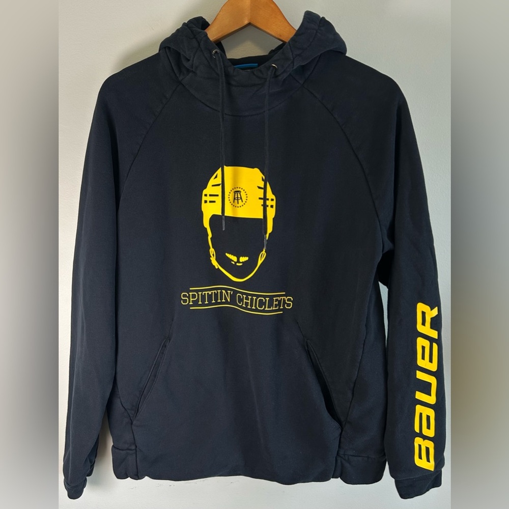 Bauer Spittin Chiclets Men’s Hoodie Sweater Black Size M Barstool Hockey